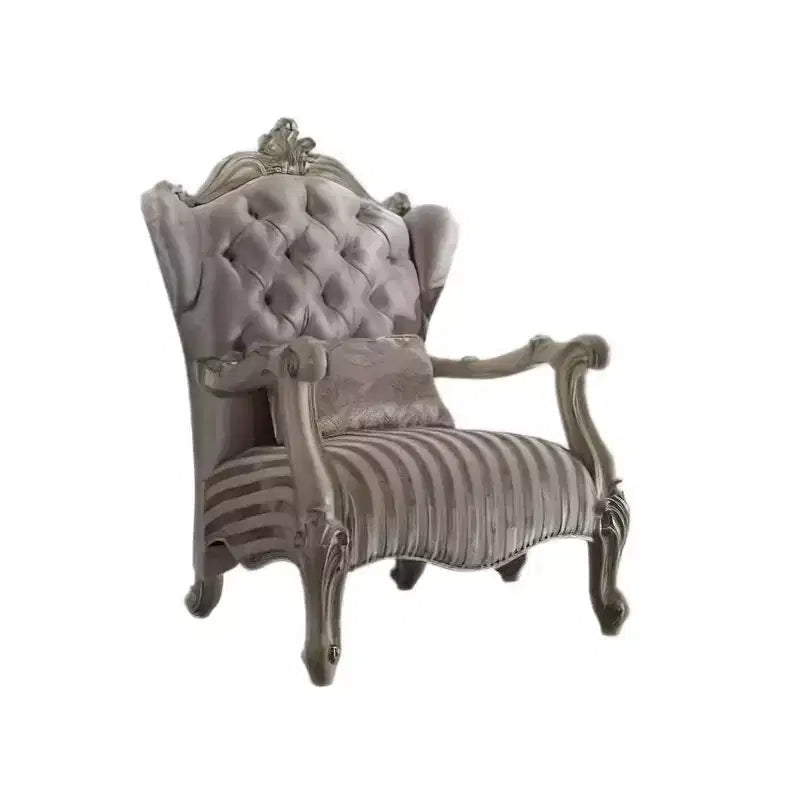 Poltrona Wingback in tessuto, avorio/bianco osso, reclinabile elettricamente, 36"L x 33"P x 47"A