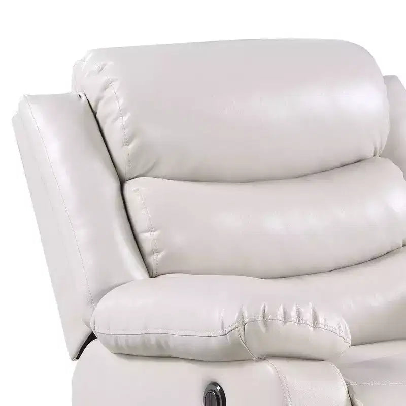 Poltrona d'accento in similpelle con molleggio Pocket Coil, 96,5 cm L x 99 cm P x 104 cm A, beige