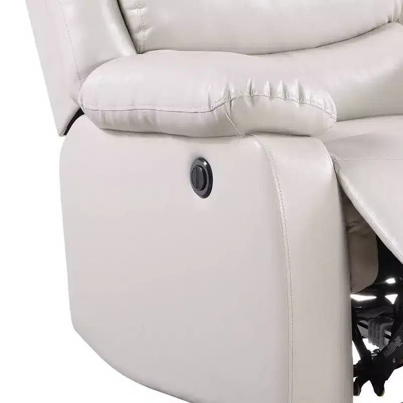 Poltrona d'accento in similpelle con molleggio Pocket Coil, 96,5 cm L x 99 cm P x 104 cm A, beige