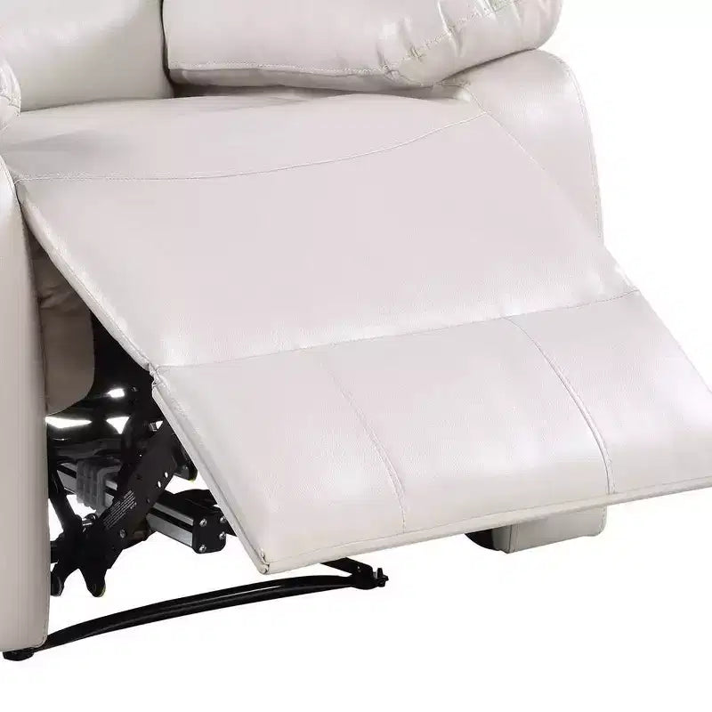 Poltrona d'accento in similpelle con molleggio Pocket Coil, 96,5 cm L x 99 cm P x 104 cm A, beige