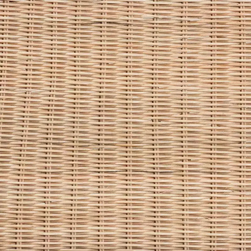 Panchina/panca decorativa in mogano e rattan intrecciato a mano, 51,44 cm L x 41,28 cm P x 49,53 cm H, marrone naturale