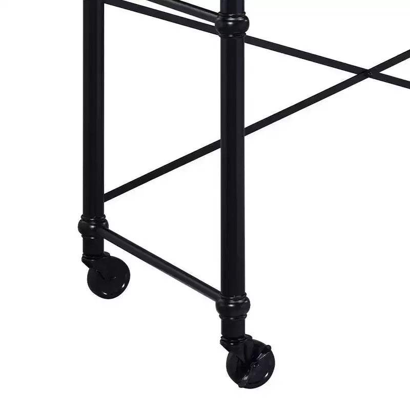 Scrivania industriale da 119 cm, finitura rovere rustico e nero, telaio in metallo, senza vani portaoggetti, 119 cm P x 58 cm L x 76 cm H