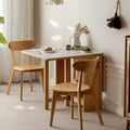 GDFStudio Agatha moderner Klapptisch aus Massivholz für 4-6 Personen mit Steinplatte