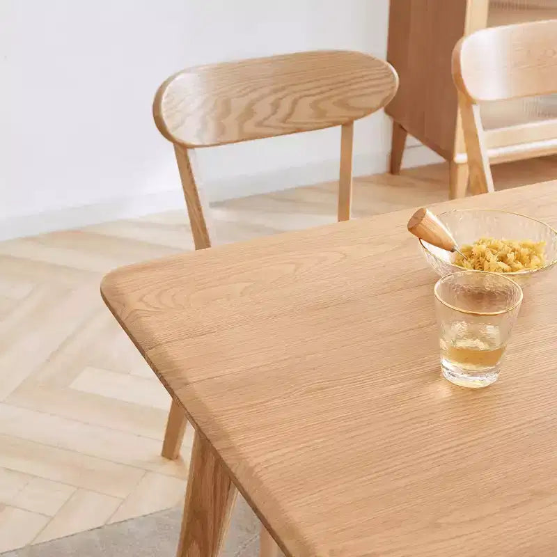 MAYEERTY Lot de 4 chaises de salle à manger en bois massif, chaises en bois naturel pour la cuisine, la salle à manger et le salon