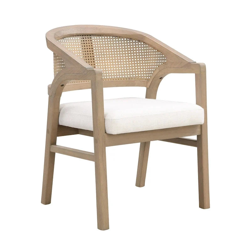 Christopher Knight Home - Esszimmerstuhl mit Rohrgeflecht und Polster (2er-Set)