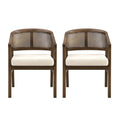 Christopher Knight Home - Esszimmerstuhl mit Rohrgeflecht und Polster (2er-Set)