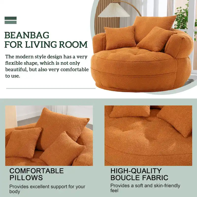 Ronde luie fauteuil ?C wit/blauw/grijs/geel/oranje rozeroze/marineblauw/groen, zitplaats voor één of twee personen