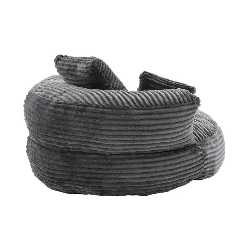 Sitzsacksofa für Erwachsene und Kinder, übergroßer Cord-Sitzsack mit 3 Kissen und Armlehnen für Wohnzimmer und Schlafzimmer