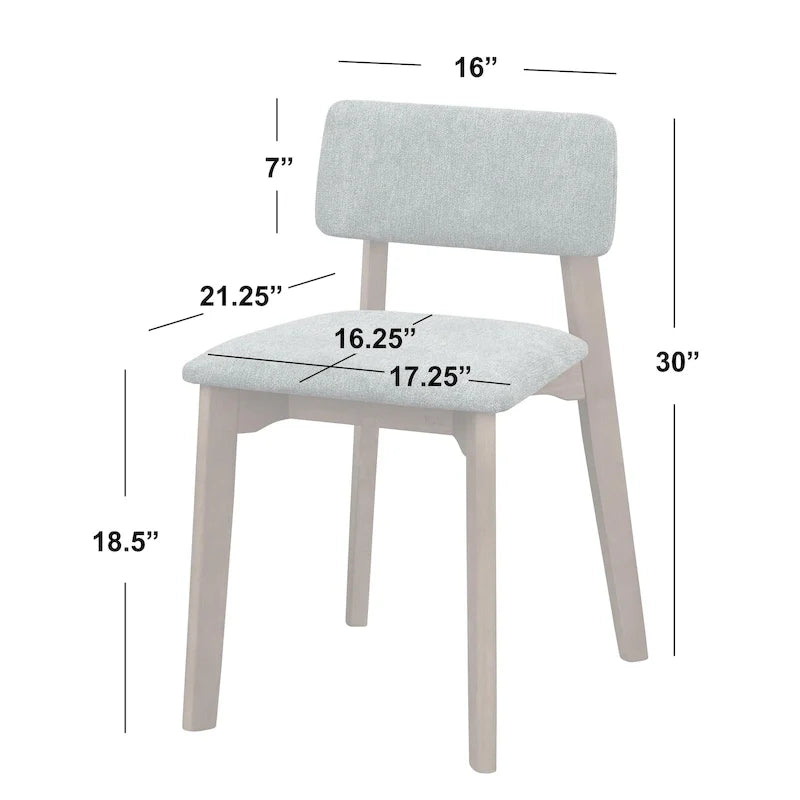 Ensemble de salle à manger Nettie en bois massif Simple Living, 4 pièces