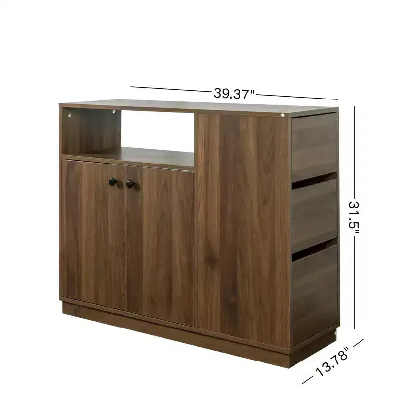 Moderne buffetkast Hikaru van GDFStudio met schuifdeuren van glas en laden