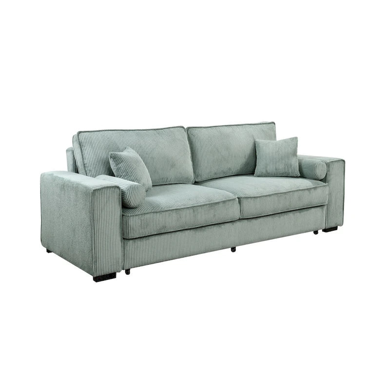 Roomfitters großes Schlafsofa mit Stauraum, modernes 3-Sitzer-Sofa, gepolsterte Rückenlehne, für kleine Räume
