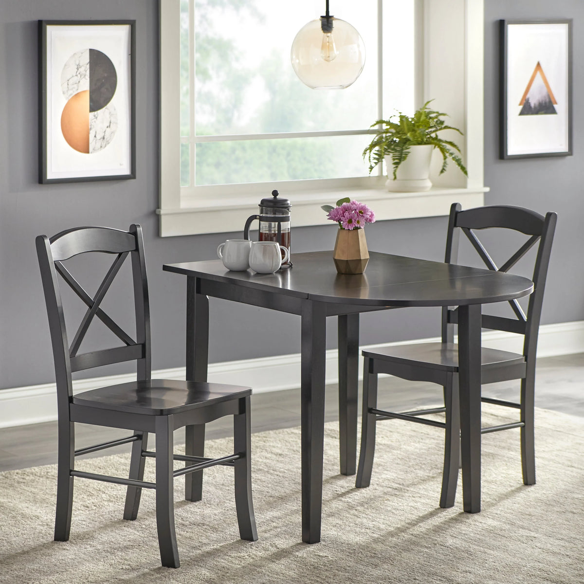 Eetkamerstoelen in landelijke cottage-stijl van Simple Living (set van 2)