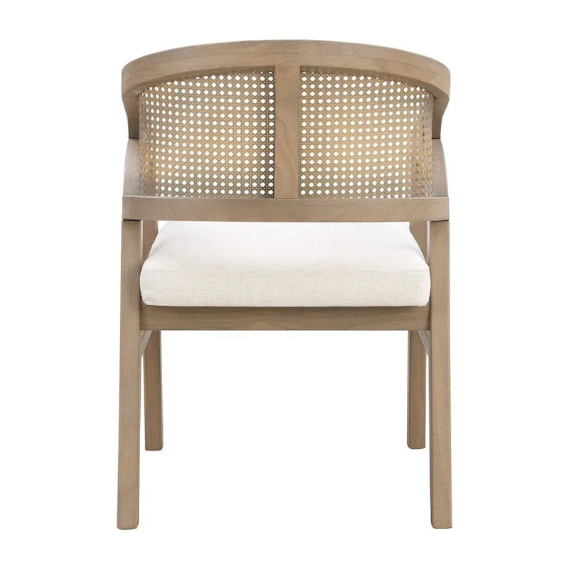 Christopher Knight Home - Esszimmerstuhl mit Rohrgeflecht und Polster (2er-Set)