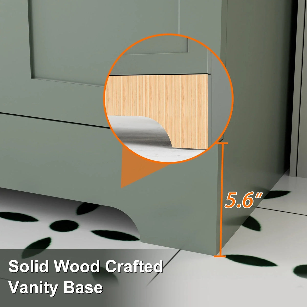 Ensemble meuble-lavabo de salle de bain Wavy Line 30/36/48 avec lavabo et robinet