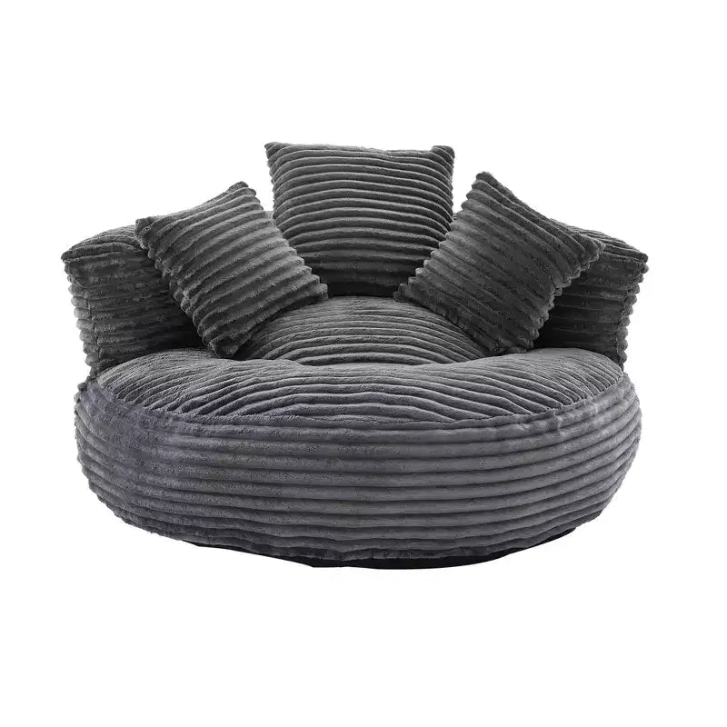 Sitzsacksofa für Erwachsene und Kinder, übergroßer Cord-Sitzsack mit 3 Kissen und Armlehnen für Wohnzimmer und Schlafzimmer