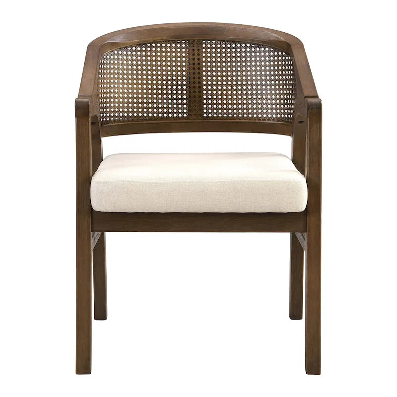 Christopher Knight Home - Esszimmerstuhl mit Rohrgeflecht und Polster (2er-Set)