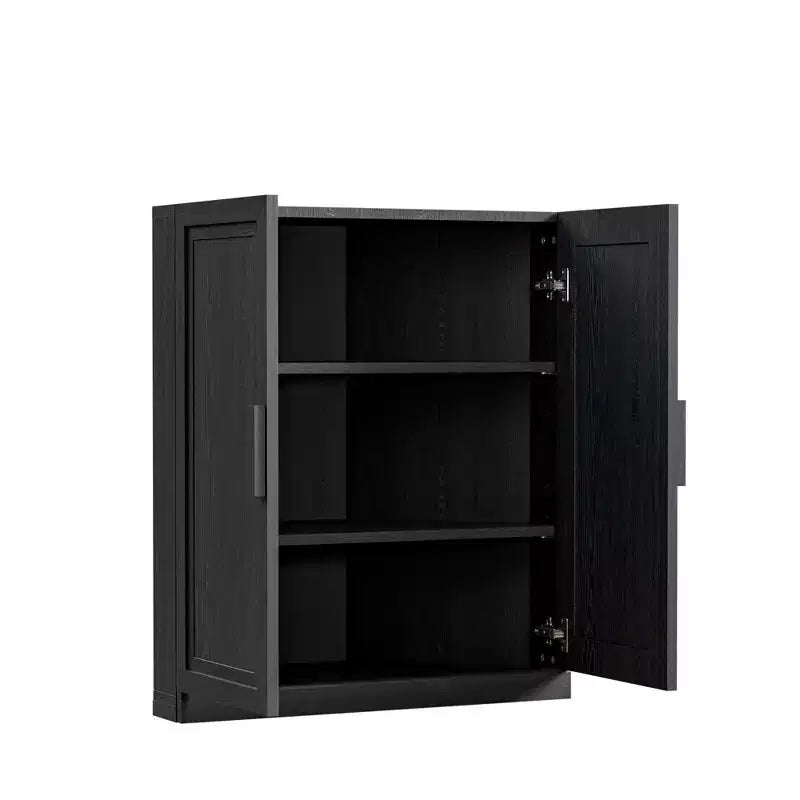 Dovelina hoekvitrinekast met verstelbare planken, dressoir, buffetkast, wijnkast, keuken- en eetkamerkast met houten deuren - 31H x 31W, 36H x 31W
