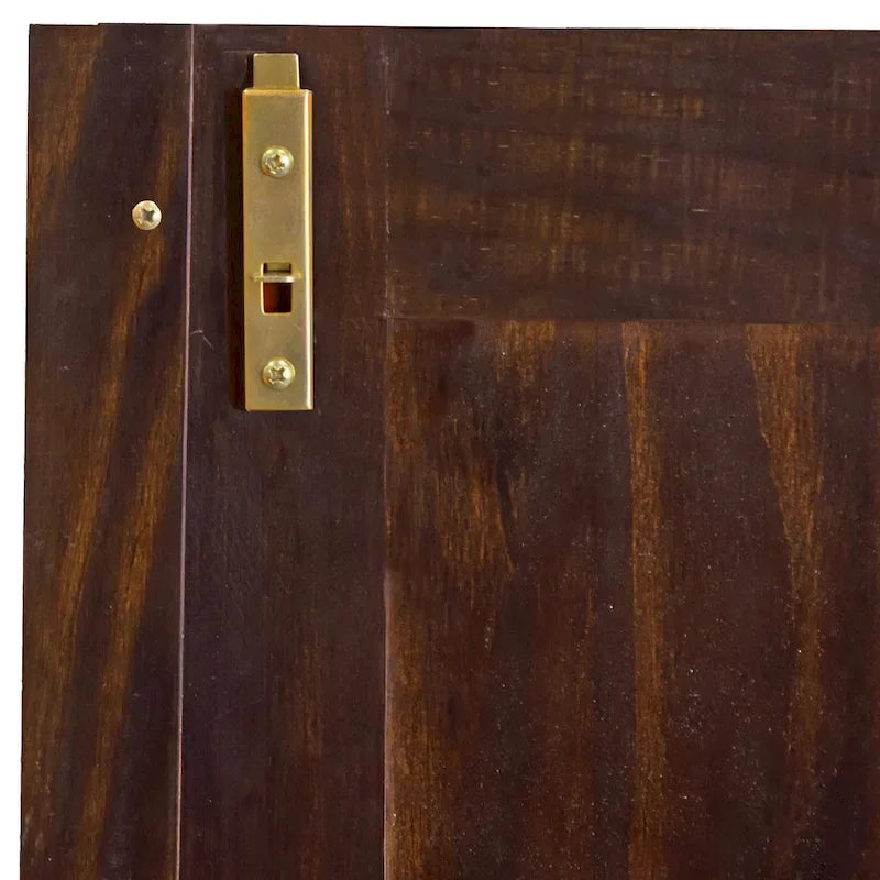 Armoire à 3 portes - Blanc/Moka/Java - Bois massif