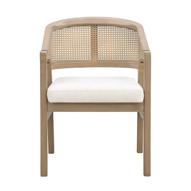 Christopher Knight Home - Esszimmerstuhl mit Rohrgeflecht und Polster (2er-Set)