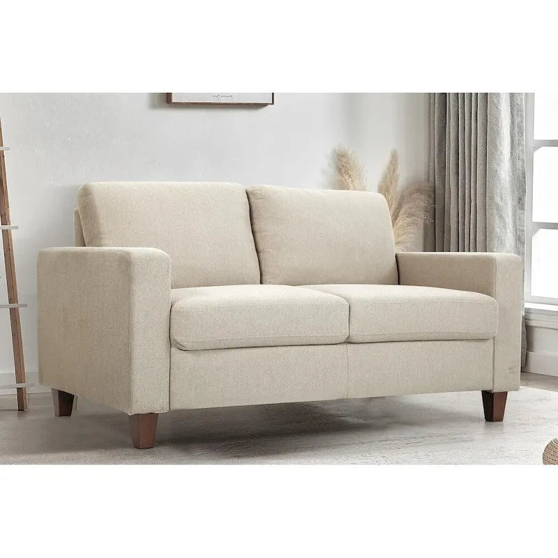 Miles tweezitsbank in midcenturymoderne stijl met omkeerbare rugkussens, groot