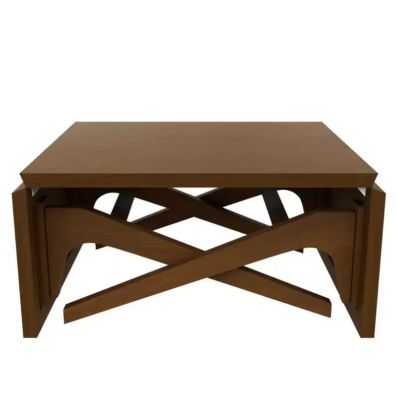 2-in-1-Couchtisch, ausziehbarer Esstisch, höhenverstellbarer Tisch für Zuhause und Büro, platzsparend - ModernLuxe