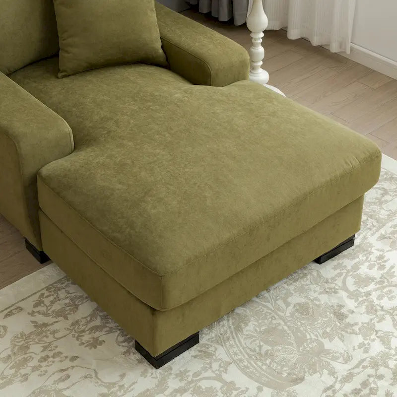 Canapé-lit chaise longue surdimensionné moderne du milieu du siècle avec coussin