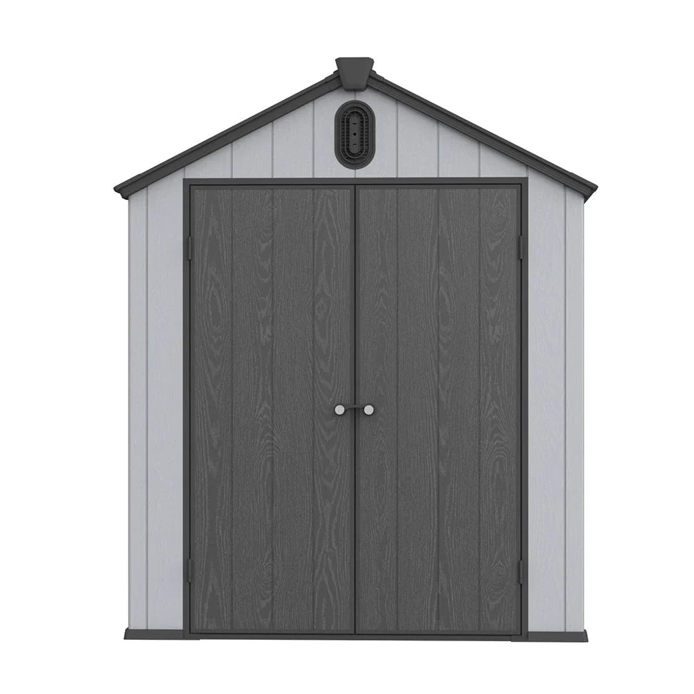 Abri de rangement extérieur en résine et plastique, tous temps, avec plancher, 6 ft x 4 ft/6 ft x 8 ft/8 ft x 6 ft/8 ft x 10 ft, abri à outils Spire
