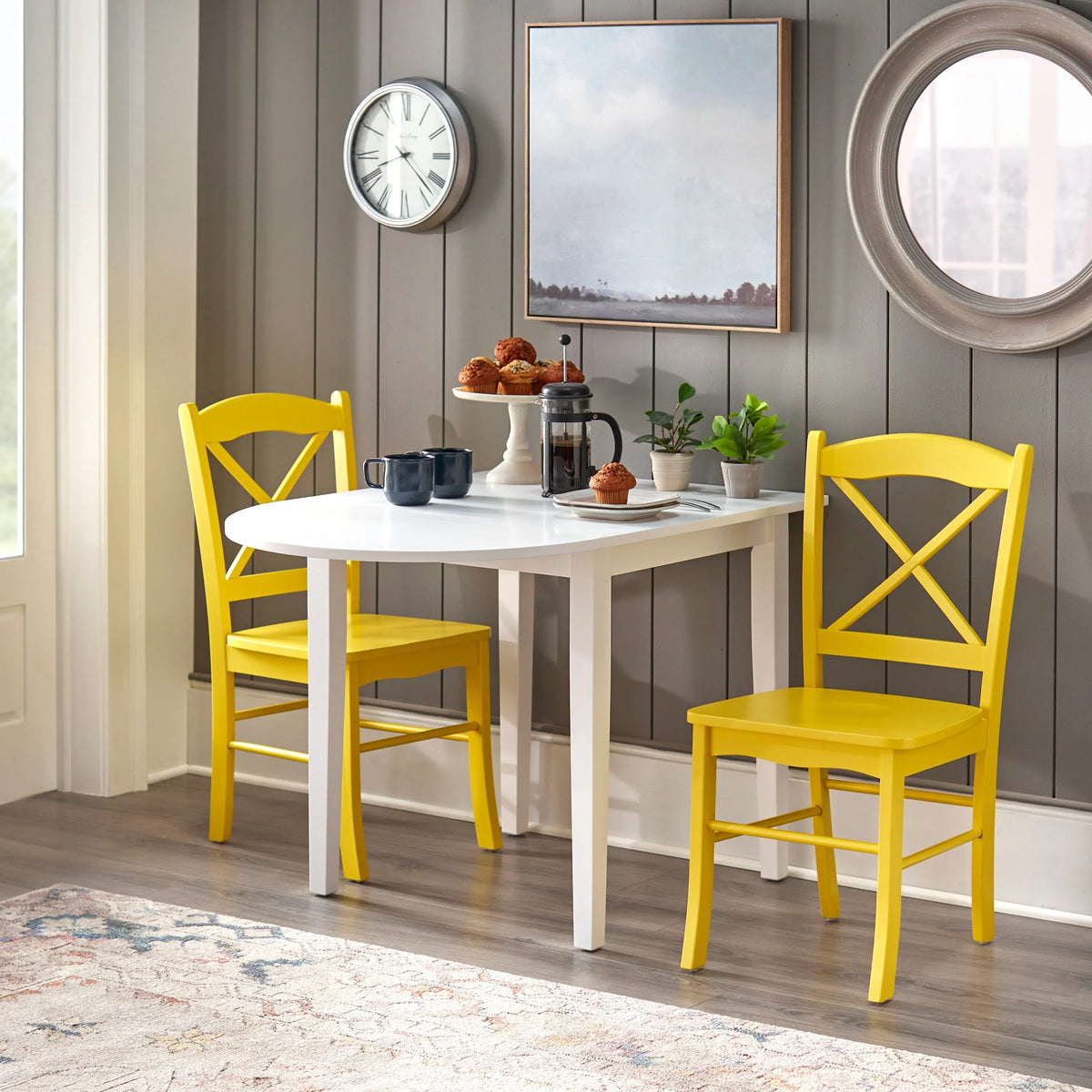 Eetkamerstoelen in landelijke cottage-stijl van Simple Living (set van 2)