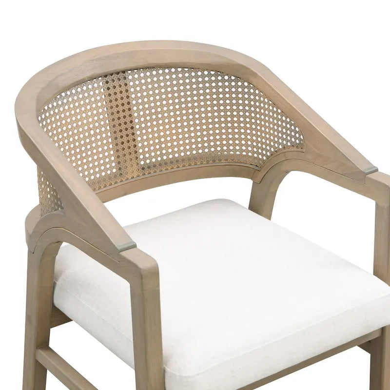 Christopher Knight Home - Esszimmerstuhl mit Rohrgeflecht und Polster (2er-Set)