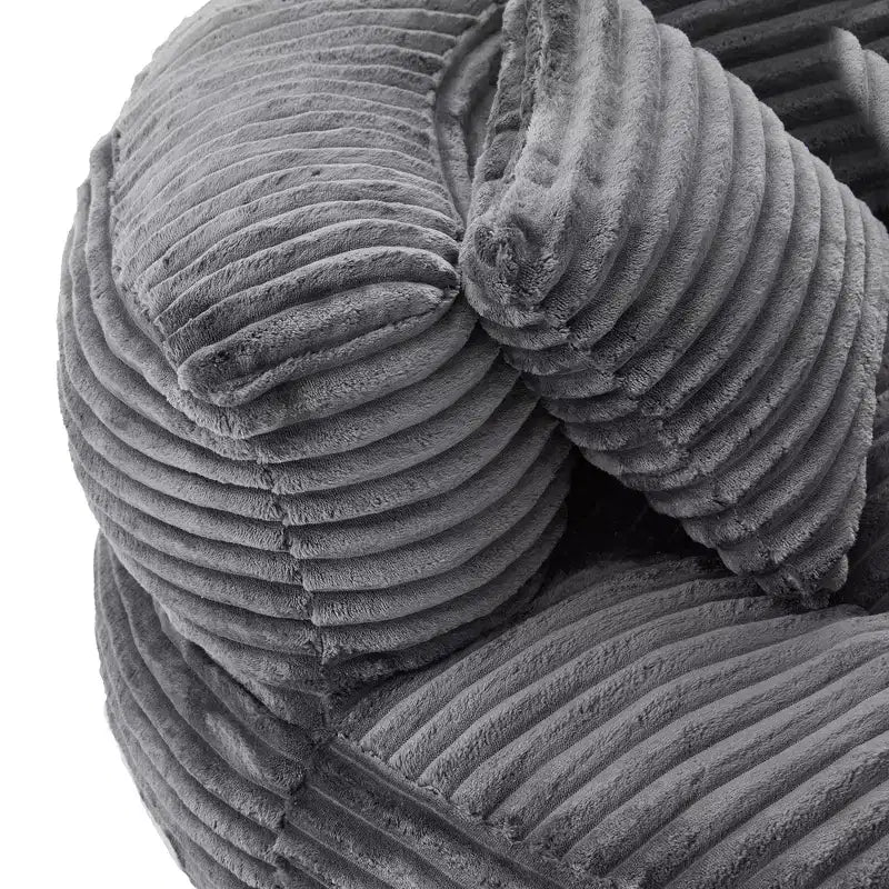 Sitzsacksofa für Erwachsene und Kinder, übergroßer Cord-Sitzsack mit 3 Kissen und Armlehnen für Wohnzimmer und Schlafzimmer