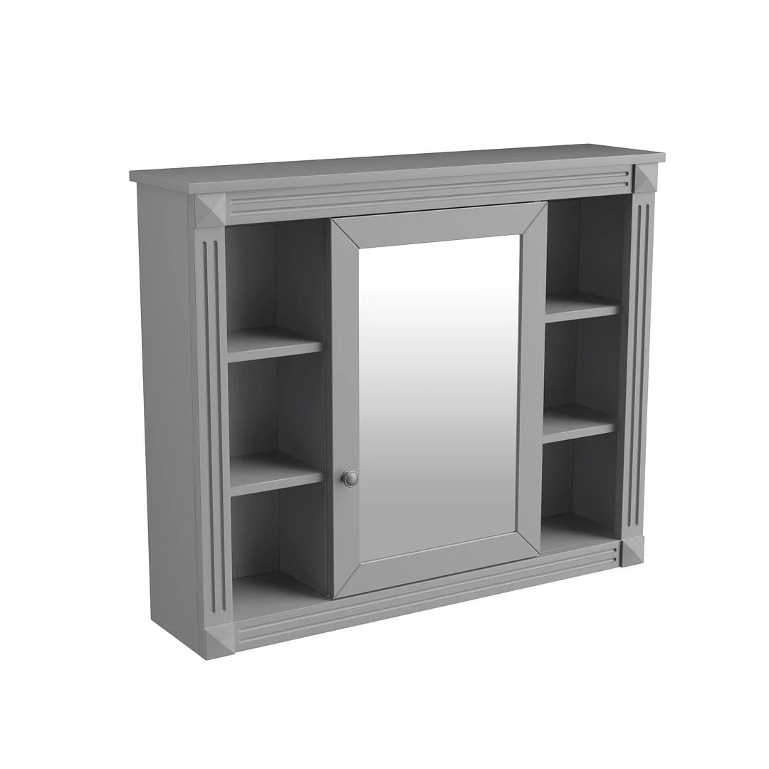 36'' Modern Bathroom Vanity with Top Sink and Mirror Cabinet,2 Doors and 2 Drawers