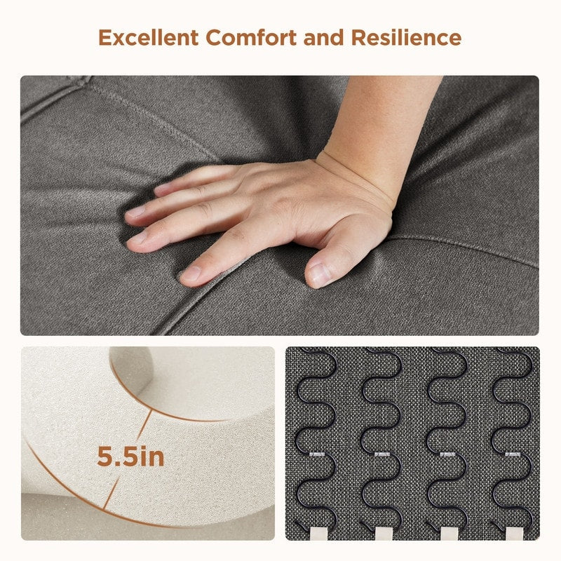 3-in-1-Schlafsofa mit verstellbarer Liegefläche, ausziehbares Sesselsofa, umwandelbares Klappbett fürs Wohnzimmer