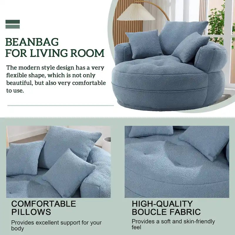 Ronde luie fauteuil ?C wit/blauw/grijs/geel/oranje rozeroze/marineblauw/groen, zitplaats voor één of twee personen