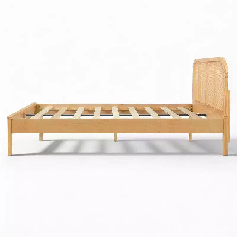 Christopher Knight Home Callahan modern bedframe in bohostijl met lattenbodem en hoofdbord van rotan