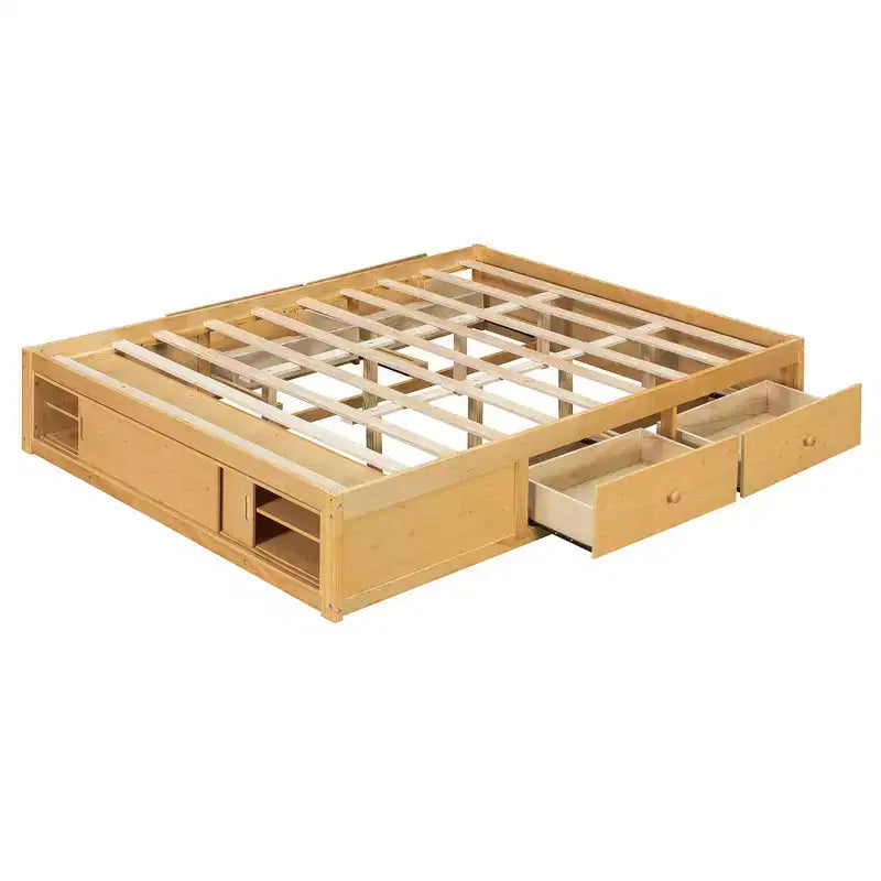 Whisen queensize bedframe met 4 opbergladen en opbergruimte in het voeteneind