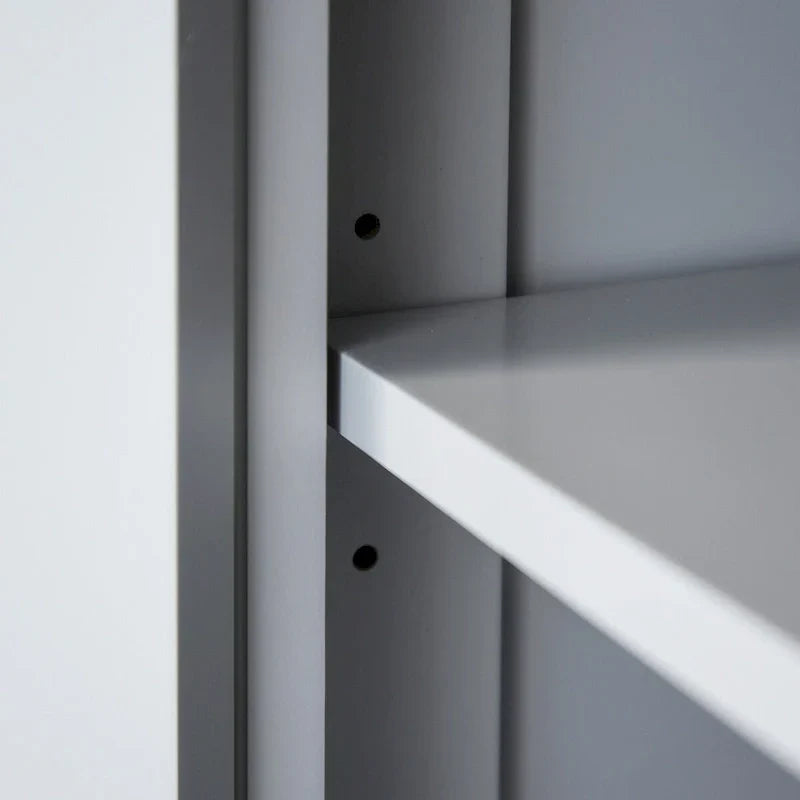 72 Zoll hoher Küchenschrank im traditionellen Stil, freistehend, mit 4 Türen, 3 verstellbaren Einlegeböden und großer mittlerer Schublade