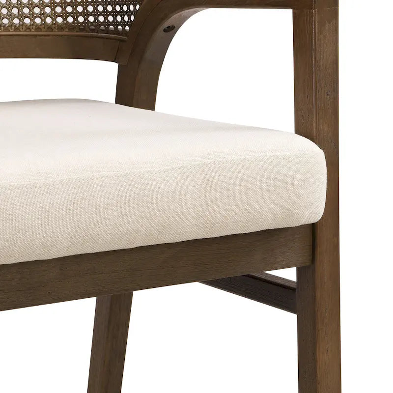 Christopher Knight Home - Esszimmerstuhl mit Rohrgeflecht und Polster (2er-Set)