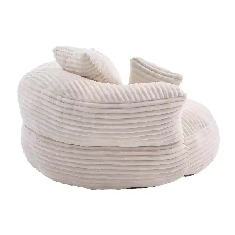 Sitzsacksofa für Erwachsene und Kinder, übergroßer Cord-Sitzsack mit 3 Kissen und Armlehnen für Wohnzimmer und Schlafzimmer