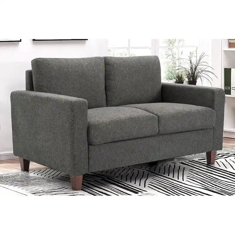 Miles tweezitsbank in midcenturymoderne stijl met omkeerbare rugkussens, groot