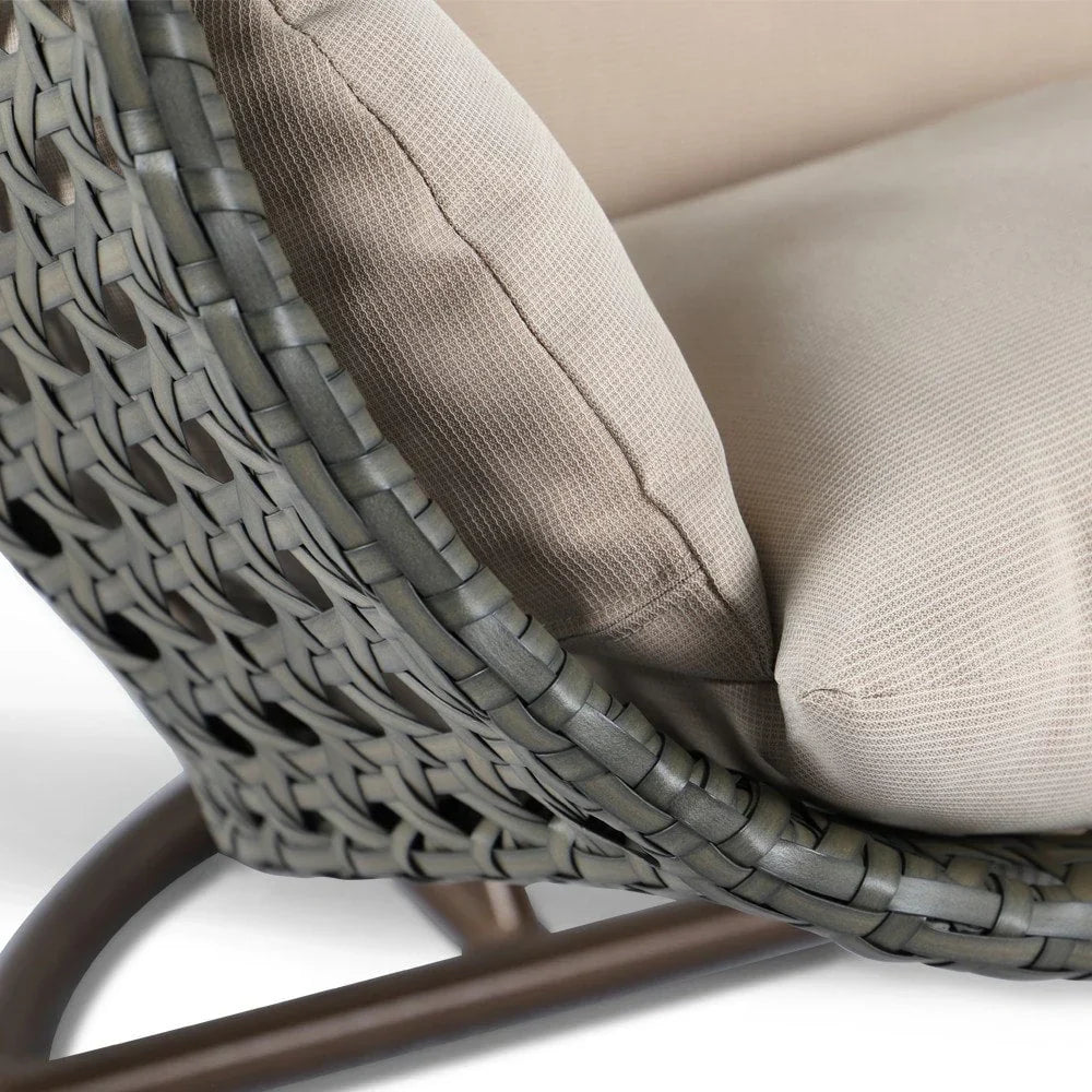 Fauteuil œuf suspendu 2 places LeisureMod avec support - fauteuil hamac balançoire de patio en osier de rotin pour l’extérieur et l’intérieur, avec coussins