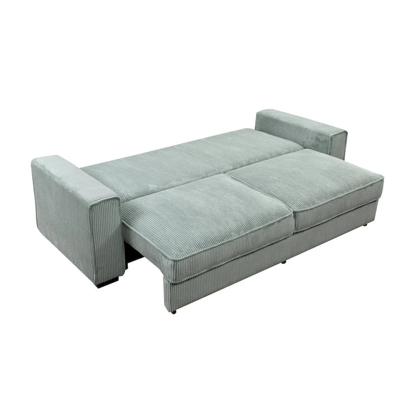Roomfitters großes Schlafsofa mit Stauraum, modernes 3-Sitzer-Sofa, gepolsterte Rückenlehne, für kleine Räume
