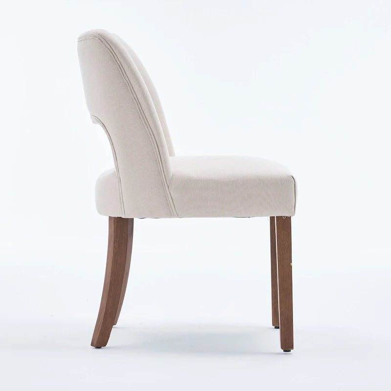 Set van 4 eetkamerstoelen met stoffen bekleding
