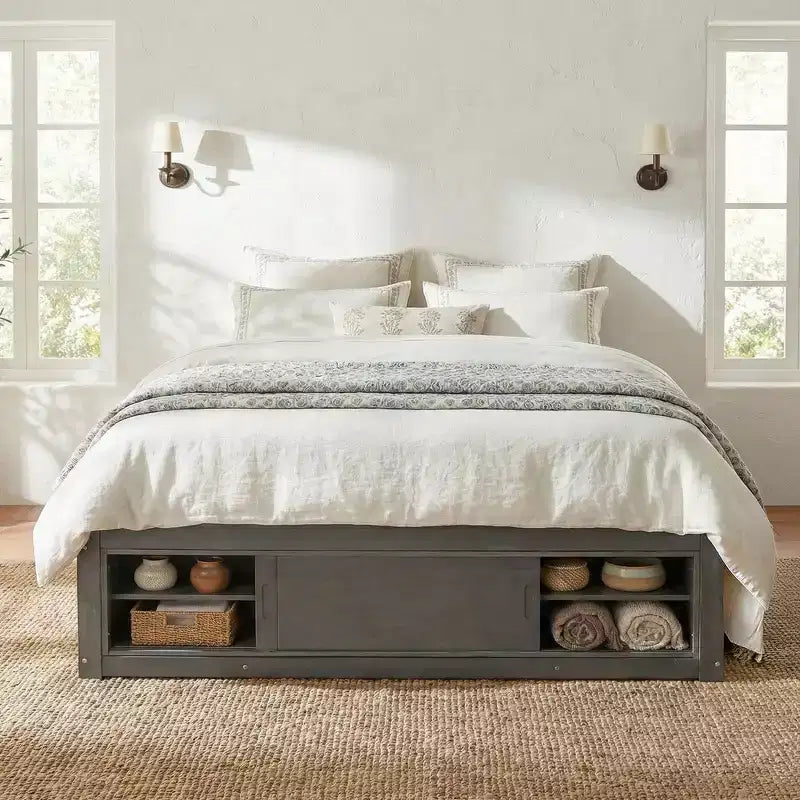 Whisen queensize bedframe met 4 opbergladen en opbergruimte in het voeteneind