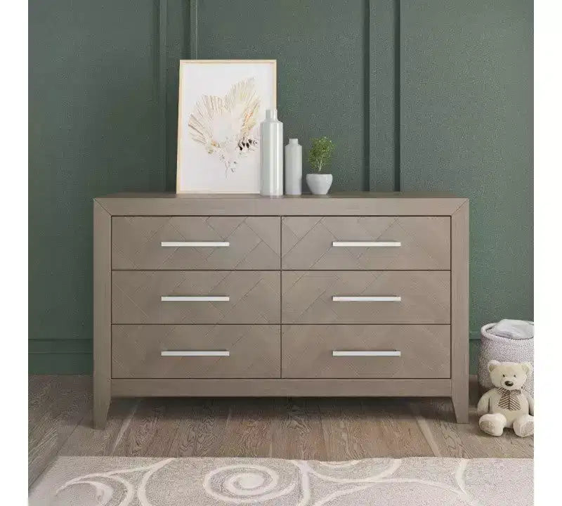 Child Craft Kieran kinderkamerset, 3-delig, met ledikant, dubbele ladekast en commode; inclusief 4-in-1 omvormbaar ledikant