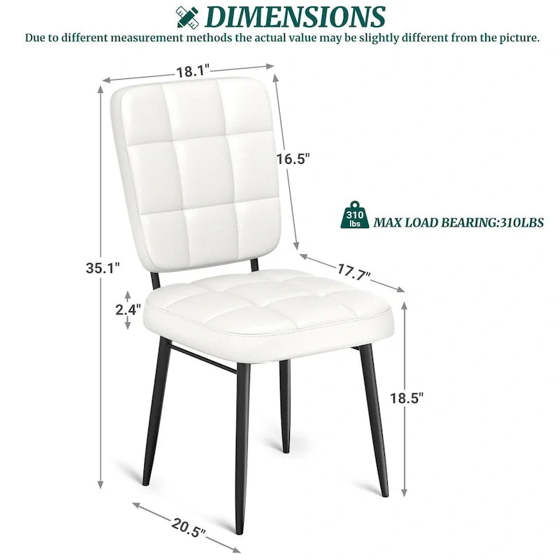 Moderne eetkamerstoelen, set van 2/4/6/8, gestoffeerde keukenstoelen met dikke zitting voor de eetkamer