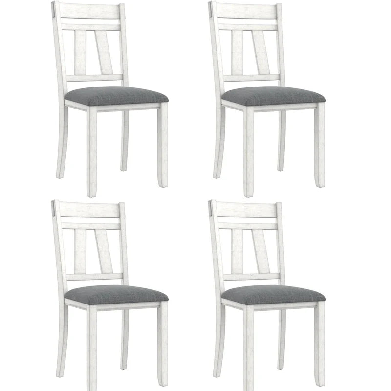 VECELO eettafelstoelen van massief hout met linnen bekleding, set van 2/4/6