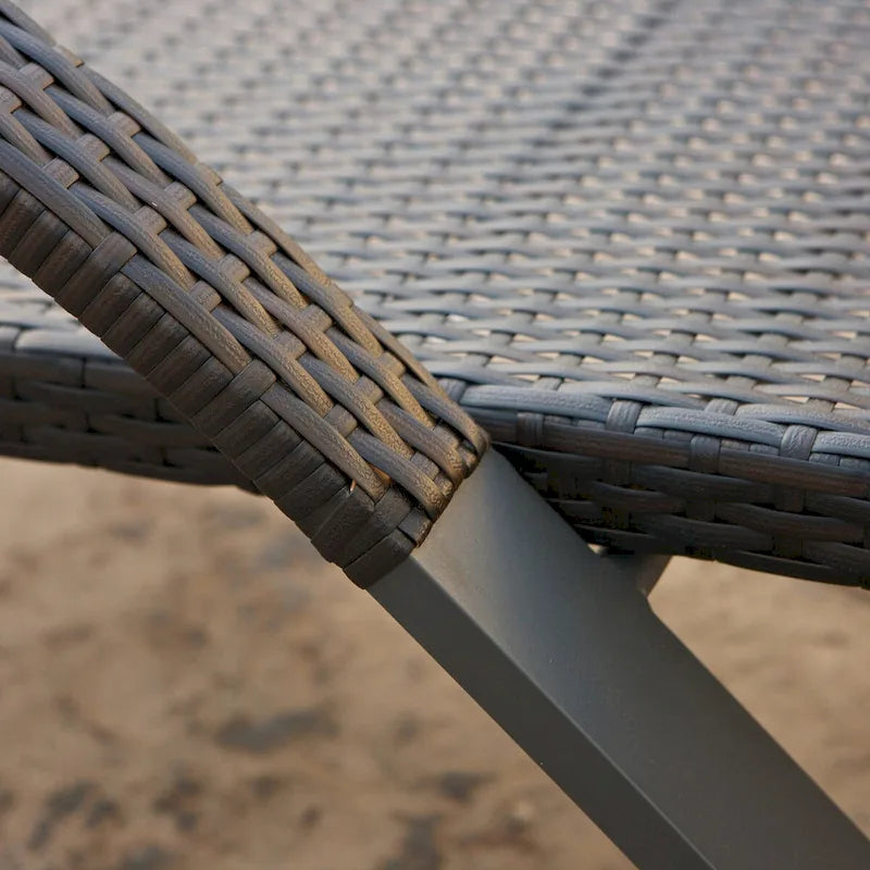4-delige aluminium set met verstelbare ligstoelen voor buiten, Deco