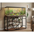 Support métallique pour aquarium de 55-75 gallons, robuste avec meuble de rangement, à plusieurs niveaux et avec pieds renforcés, convient