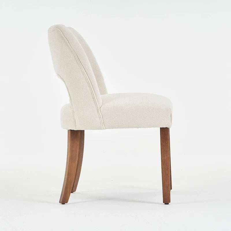 Set van 4 eetkamerstoelen met stoffen bekleding