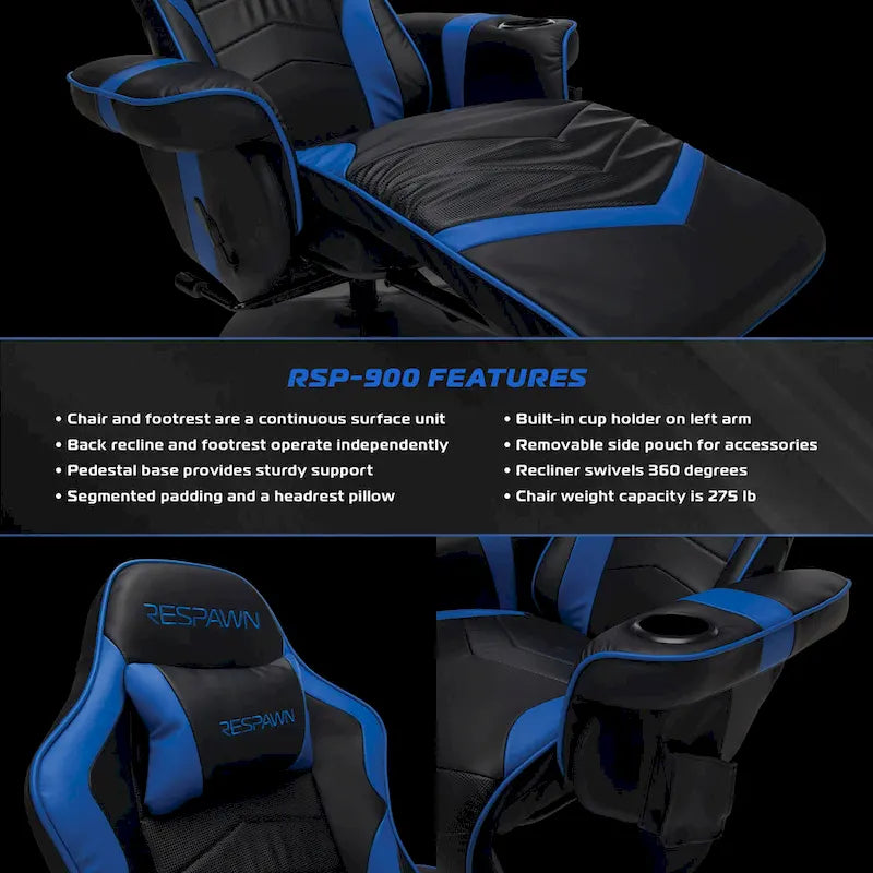 Gamingfauteuil - verstelbare gamingstoel met voetensteun